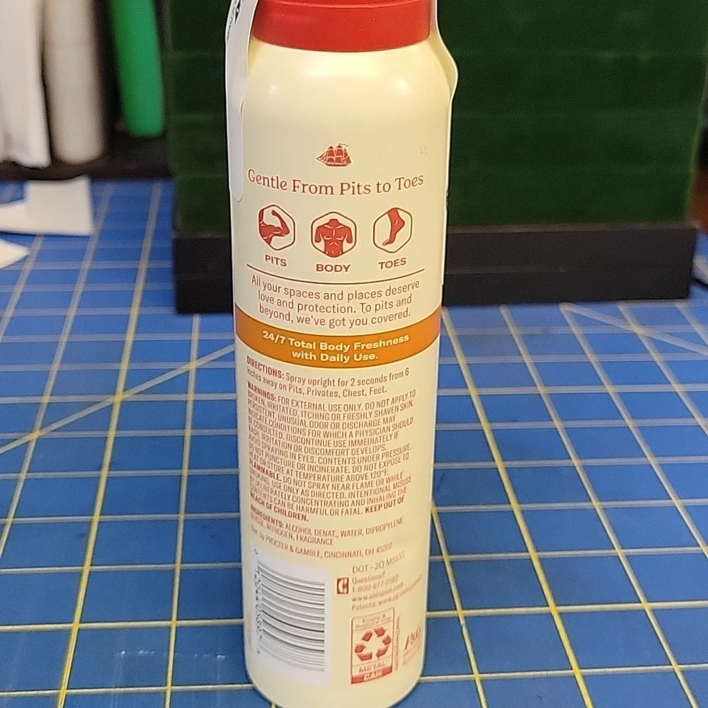Old Spice Total Body Deodorant Spray 99g New Can Vanilla + Shea